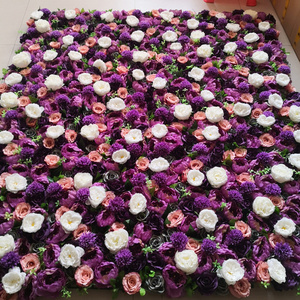 IFG 40*60 wedding artificial flower backdrop panels purple rose peony flower wall