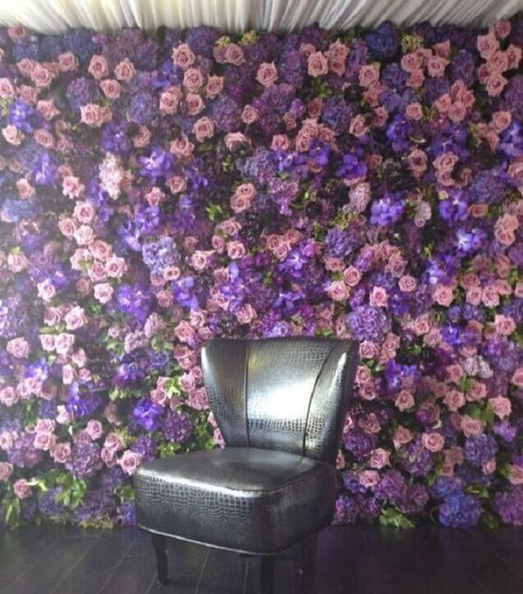 IFG 40*60 wedding artificial flower backdrop panels purple rose peony flower wall