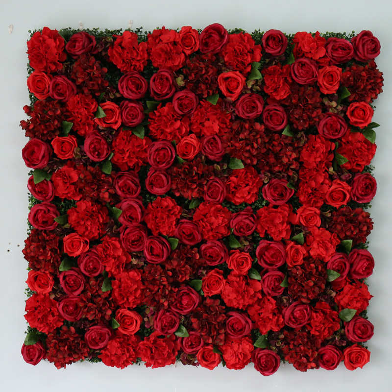 IFG wedding artificial flower arrangements red rose flower wall  for event decor