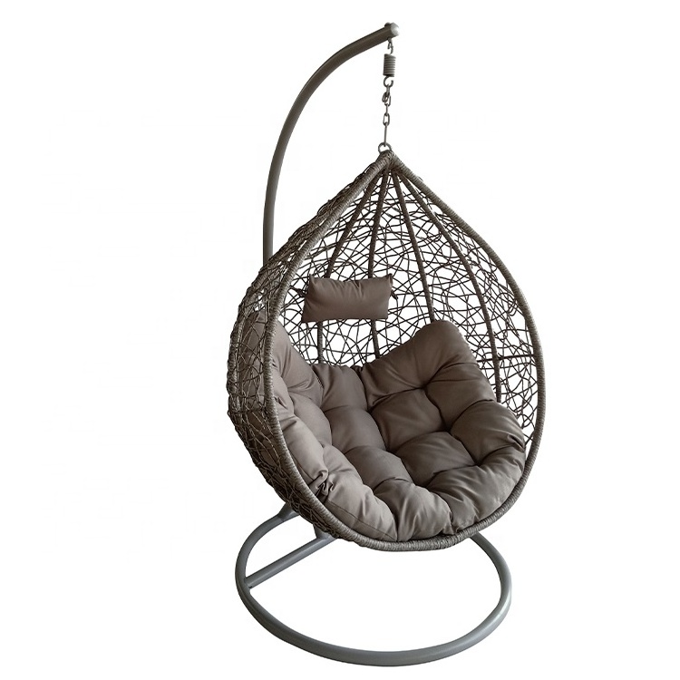 Most popular outdoor furniture egg shaped rattan indoor hanging chair swing chair