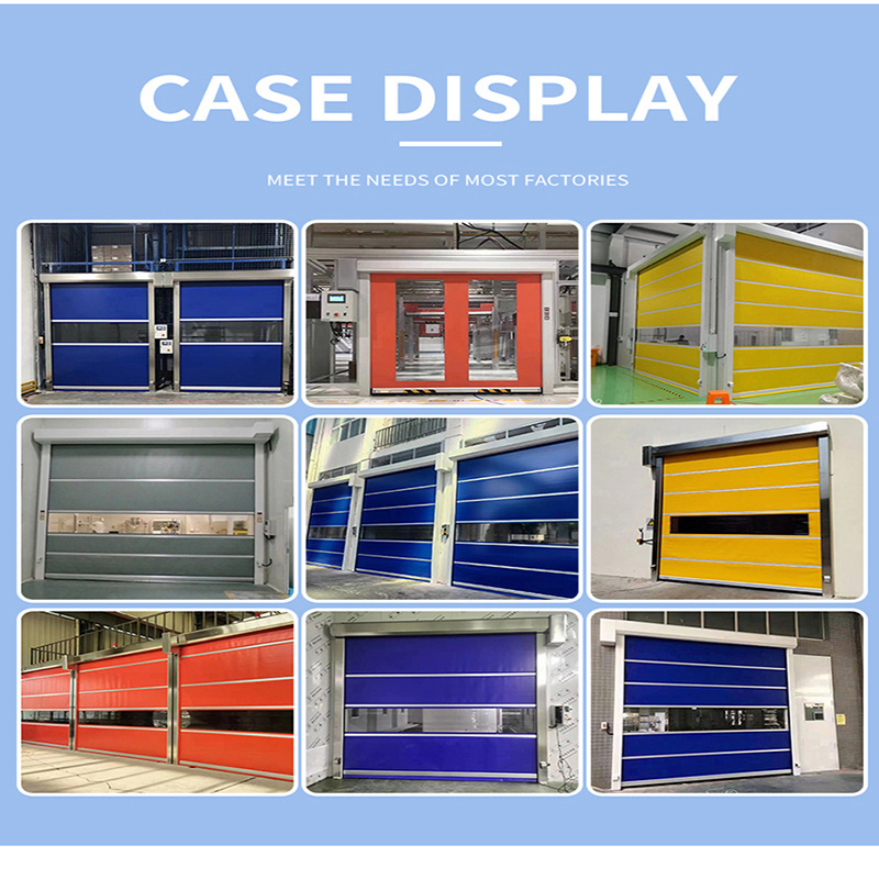 Industrial Fast Automatic High Speed Door Roller Shutter Radar PVC Plastic PVC Waterproof Rolling Garages