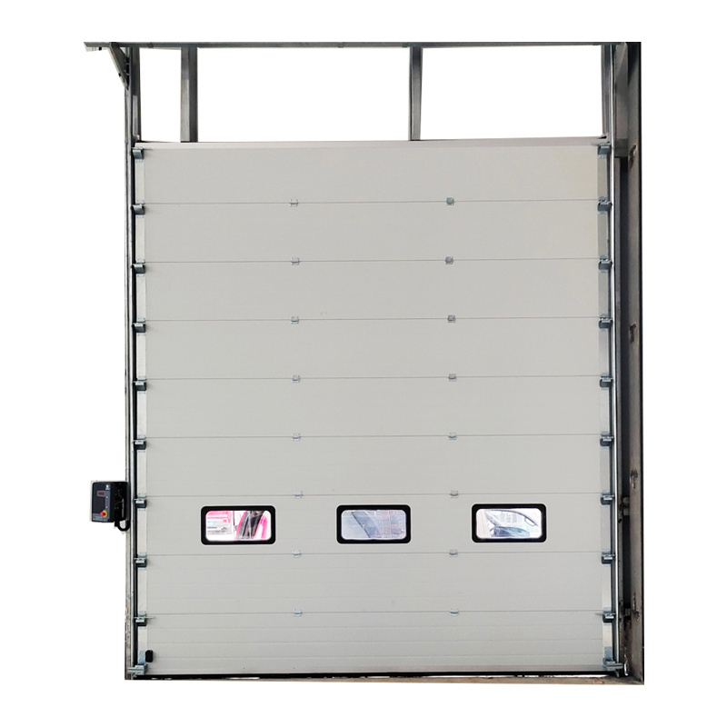 High Quality Aluminum Steel Automatic Sliding Exterior Gate Industrial Sectional Logistics Door Anti Theft Features Rolling