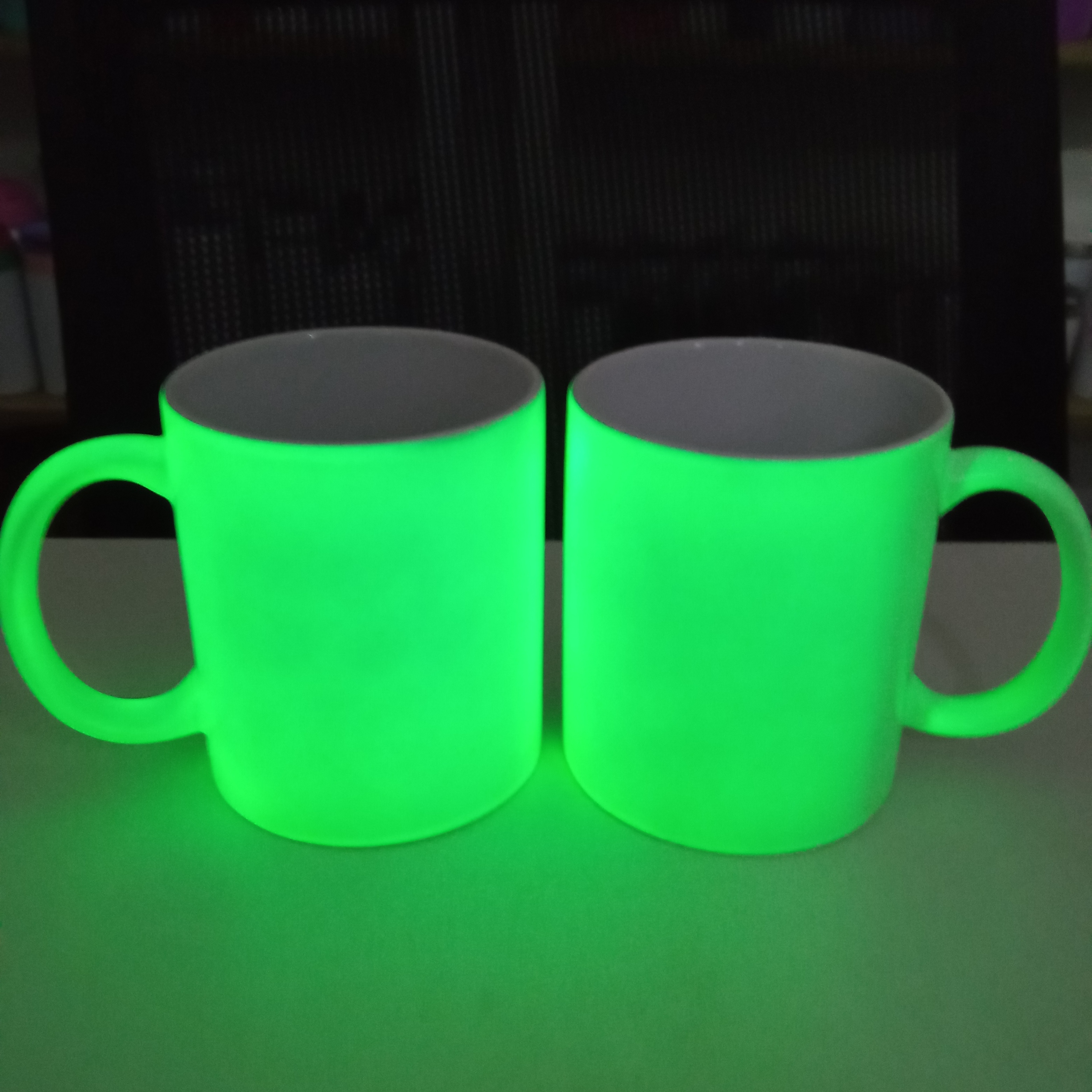 TJS new product 11oz sublimation ceramic mug glow in the dark coffee mugs blank tea cup