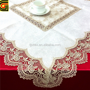 double layer lace arabic table cloth cover for table decoration