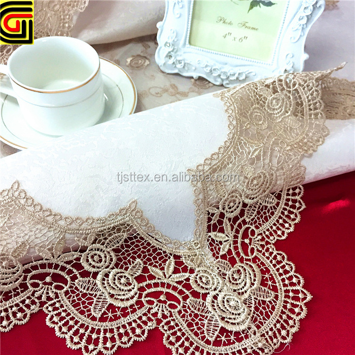 double layer lace arabic table cloth cover for table decoration