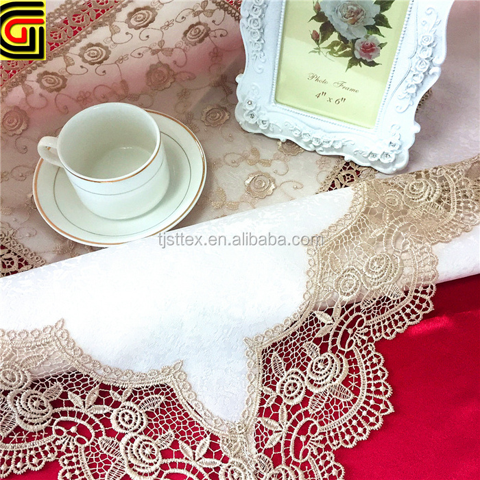 double layer lace arabic table cloth cover for table decoration