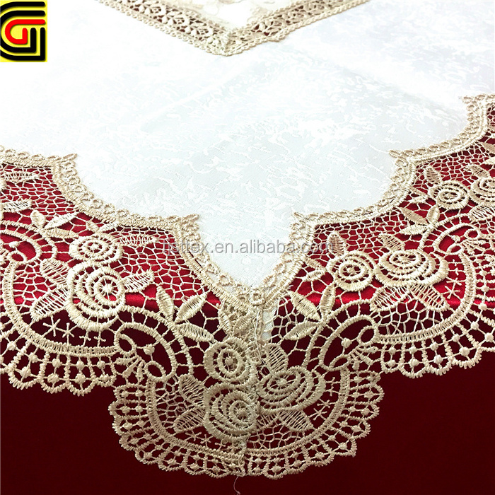 double layer lace arabic table cloth cover for table decoration