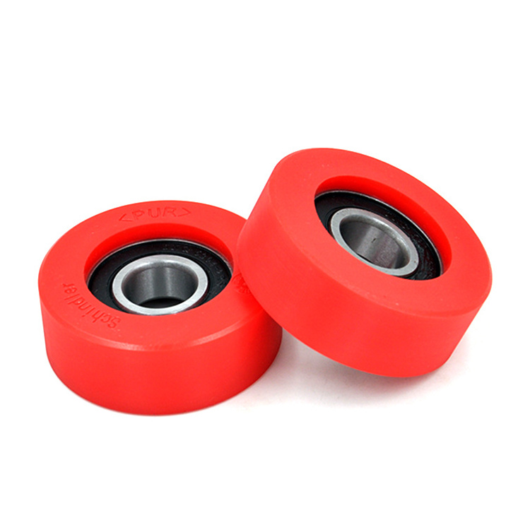 China Manufacturer Customized Hubbed Polyurethane Coated Drive Rollers Urethane Wheels Rollers