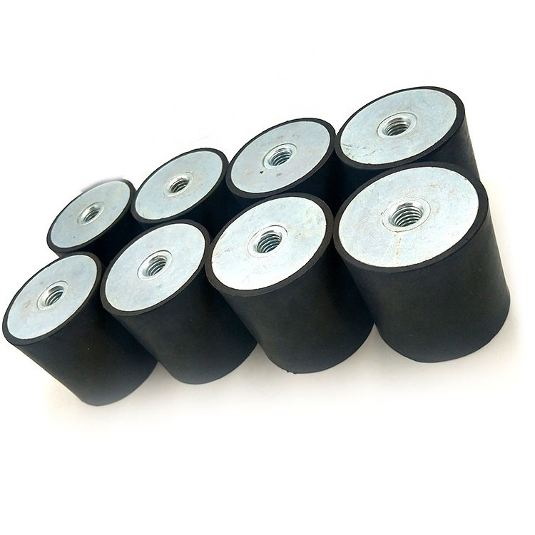 Female to Female Cylindrical Bobbin Mounts Anti Vibration Rubber Buffer Damper