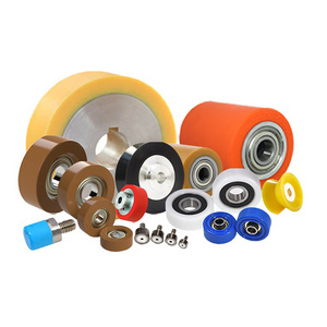 Cheaper Price Customized Hubbed Polyurethane Coated Drive Rollers Urethane Wheels Rollers