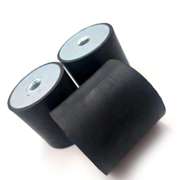 Female to Female Cylindrical Bobbin Mounts Anti Vibration Rubber Buffer Damper