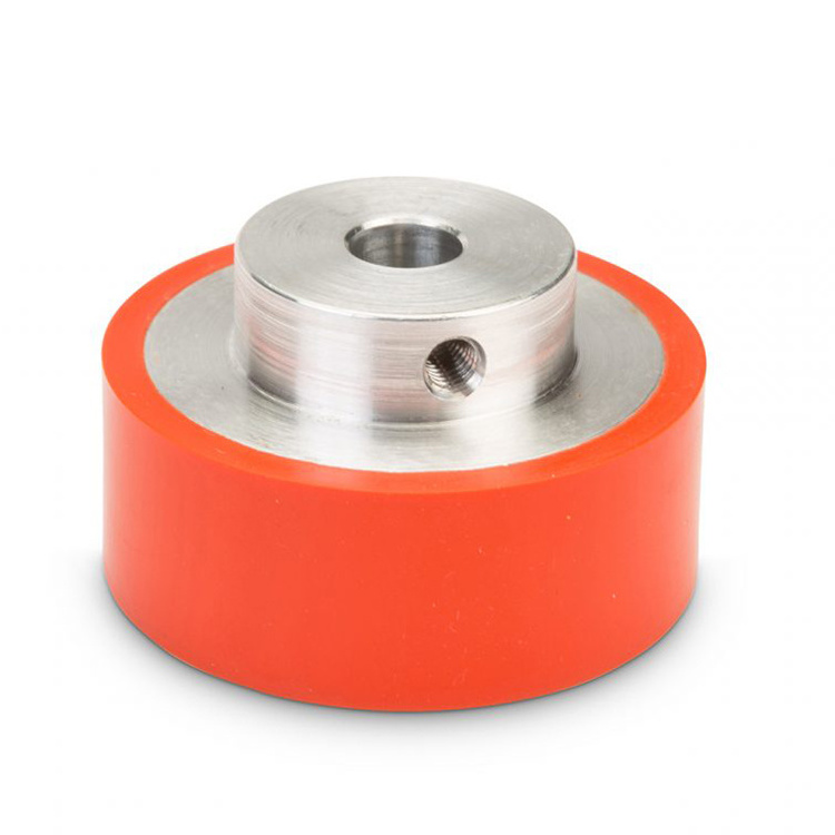 Cheaper Price Customized Hubbed Polyurethane Coated Drive Rollers Urethane Wheels Rollers