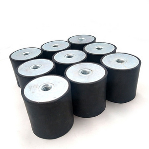 Female to Female Cylindrical Bobbin Mounts Anti Vibration Rubber Buffer Damper