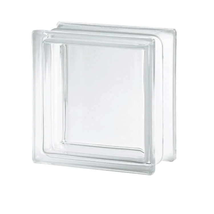 Hot sale 190*190*80 mm decorative clear cloudy glass blocks hollow glass bricks