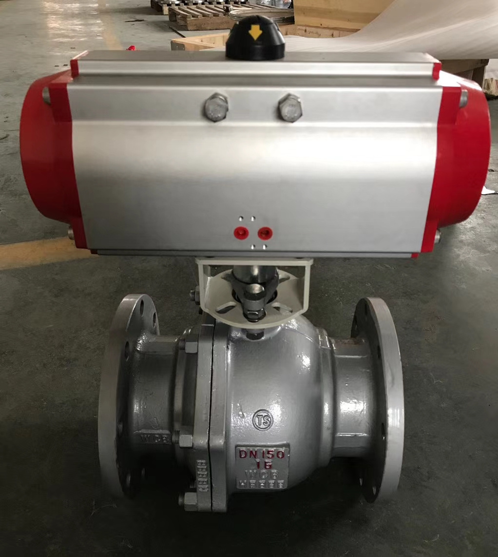 Carbon Steel air actuated pneumatic ball valve