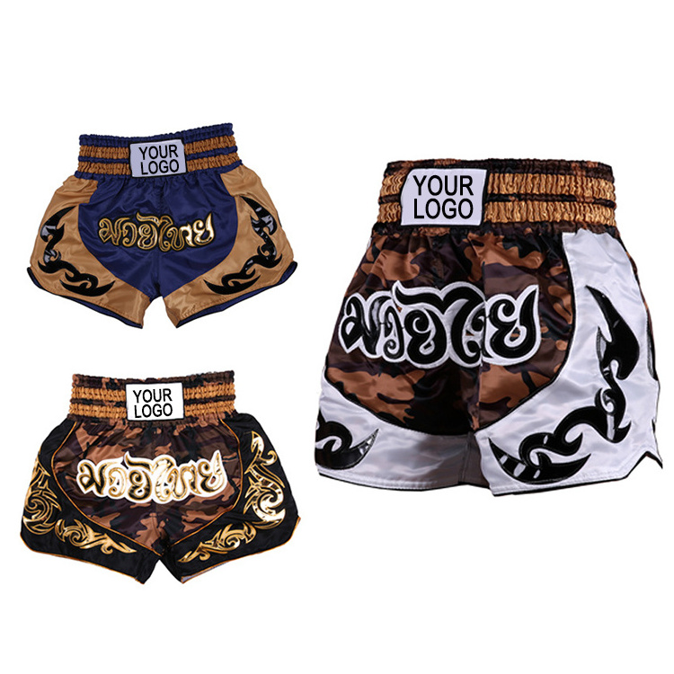 100% polyester sublimation printed custom made make your OWN logo kick boxing shorts pant men woman Muay Thai short MMA shorts