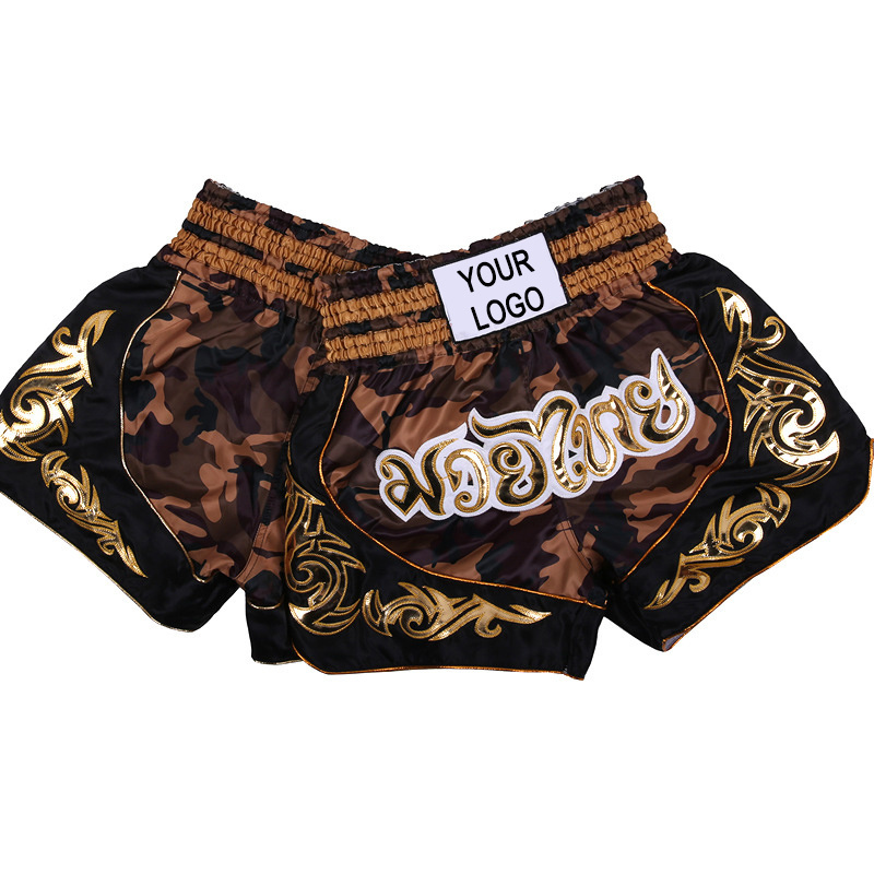 100% polyester sublimation printed custom made make your OWN logo kick boxing shorts pant men woman Muay Thai short MMA shorts