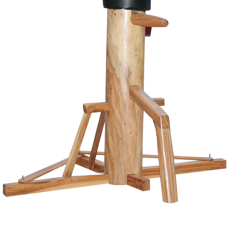 Factory wholesale manufacturer Martial arts equipment free standing wooden dummy kung fu wing chun IP man wooden dummy