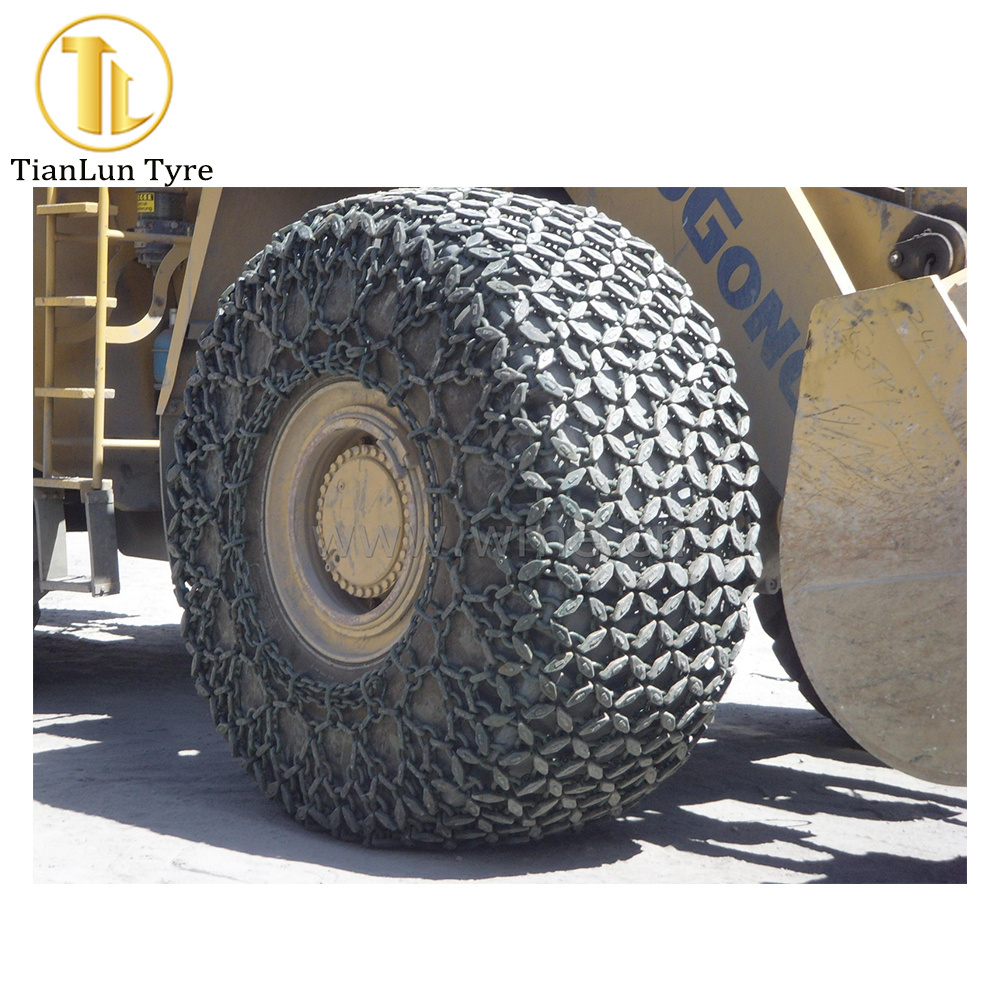 dump truck tire protection chain for wheel loader 23.5- 25 loader tire chains