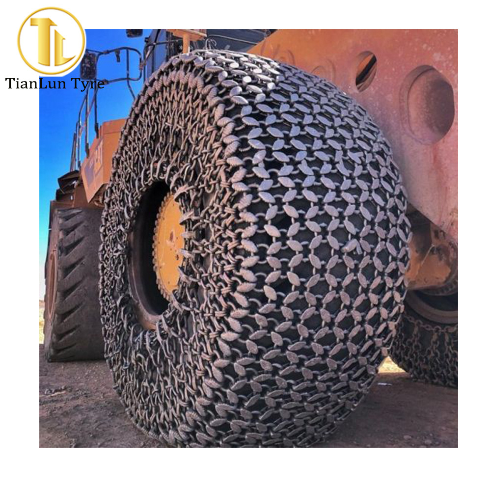 dump truck tire protection chain for wheel loader 23.5- 25 loader tire chains