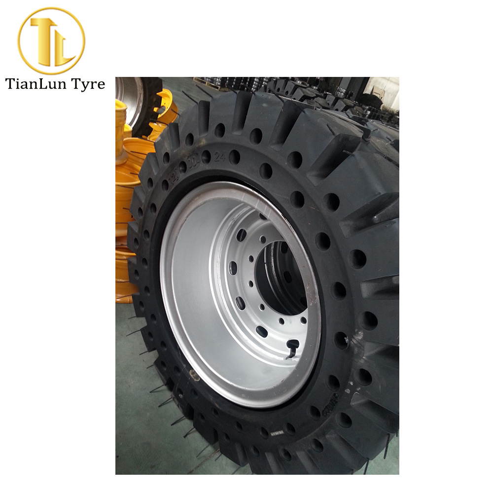 Heavy duty machinery tire forklift  tire 1400-24 12.00-20 wholesale solid tyre from China