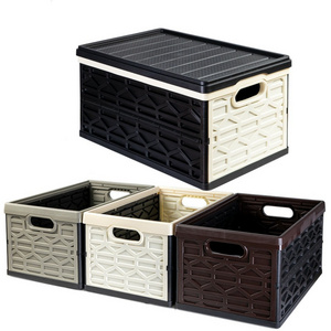 OEM Korean Best Quality Foldable PP Plastic Storage Box 46L 62L with Lid Multi purpose Collapsible Storage Box