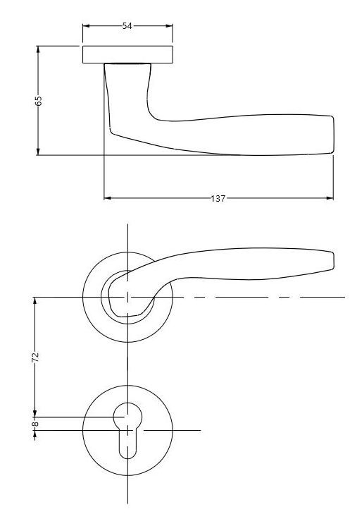 Korean Style Luxury Design High Quality Durable Interior Mortise Hotel Door lock Handle Knob