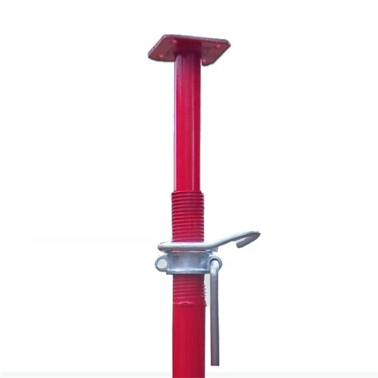 2-4mm thickness Red Q235 Metal Steel Painted Heavy Duty Telescopic Post Pole Shoring Adjustable Scaffolding Props