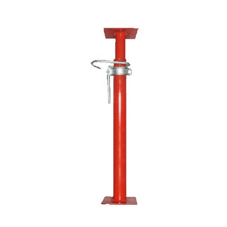 2-4mm thickness Red Q235 Metal Steel Painted Heavy Duty Telescopic Post Pole Shoring Adjustable Scaffolding Props