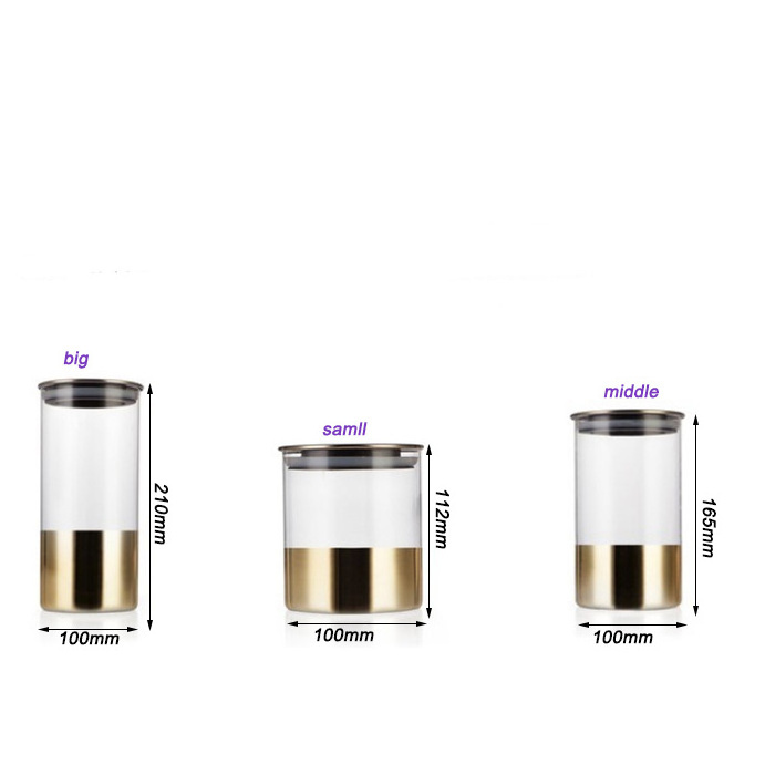 borosilicate glass nuts storage jar with stainless steel lid