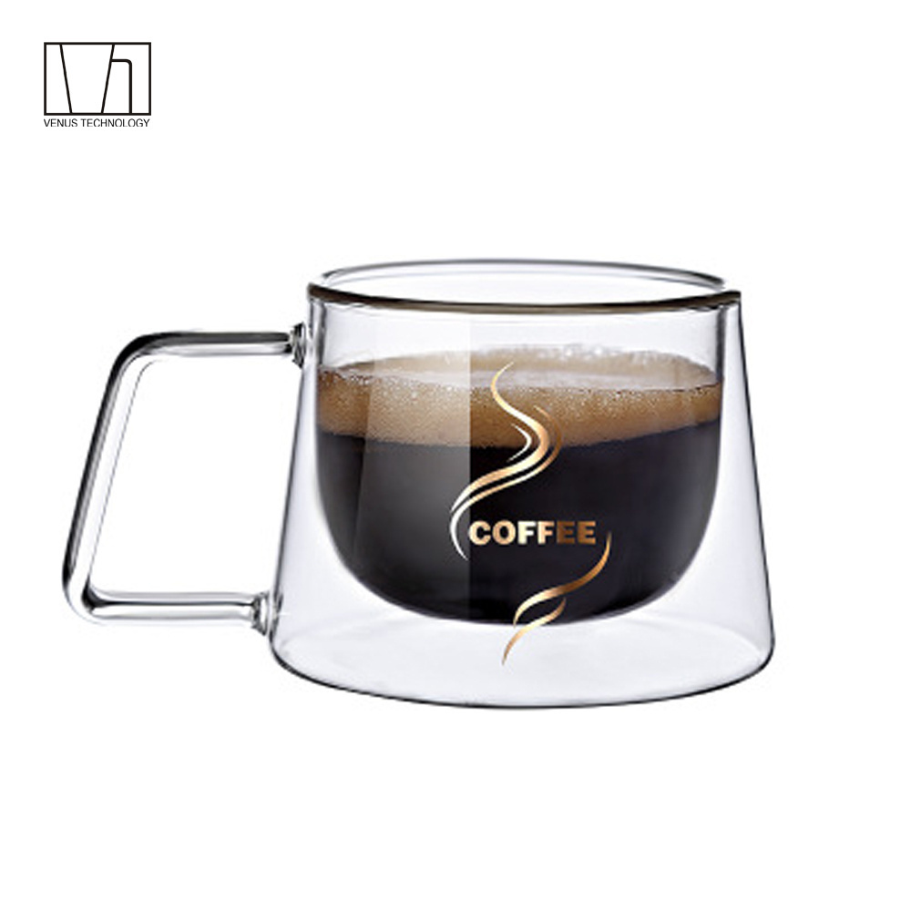 Wholesale and retail mug high borosilicate glass glass mug Square cup with handle for kitchen