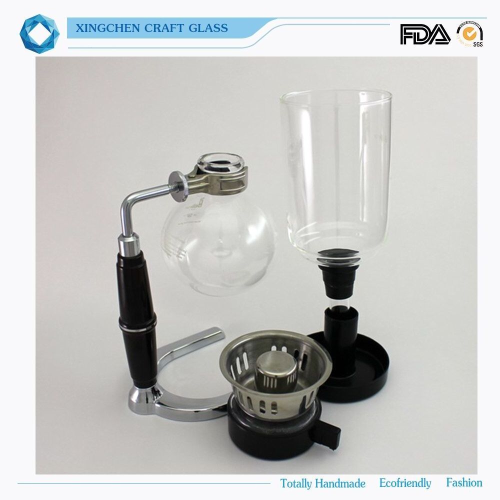 Wholesale Borosilicate 2/3/5 Cup Siphon Coffee Pot Glass With Handle Arabic Coffee Pot Dallah