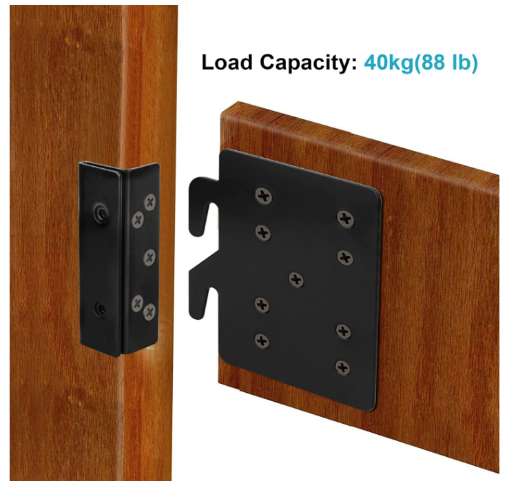 Bed Frame Bed Post Double Hook Slot Bracket,