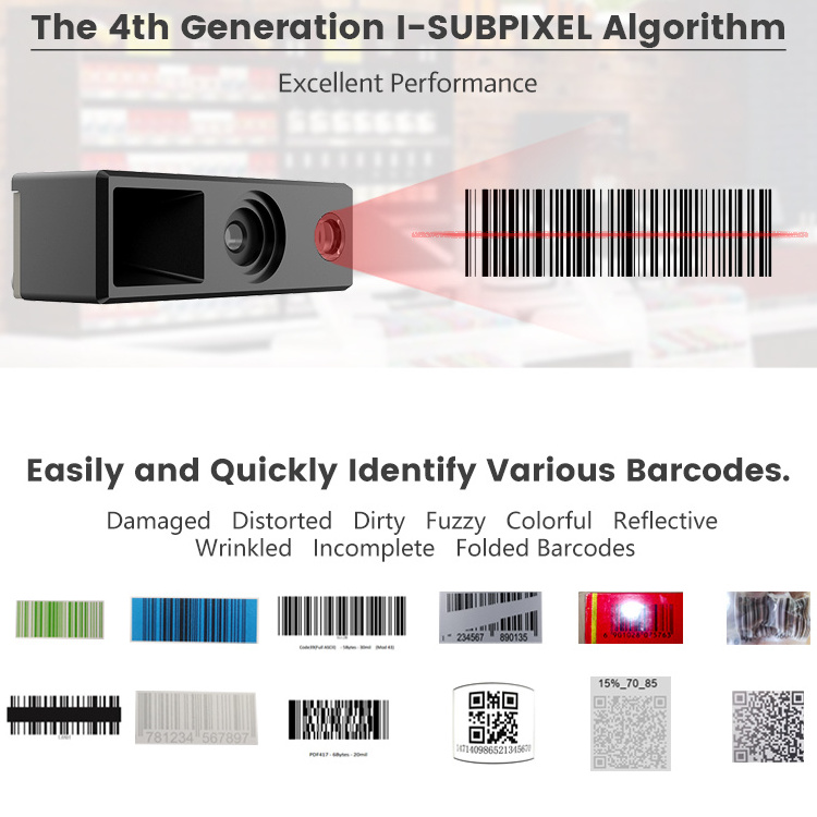 Mini  Auto-scanning Module Embedded Barcode Scanner Module 1d 2d Qr Code Reader For Kiosk