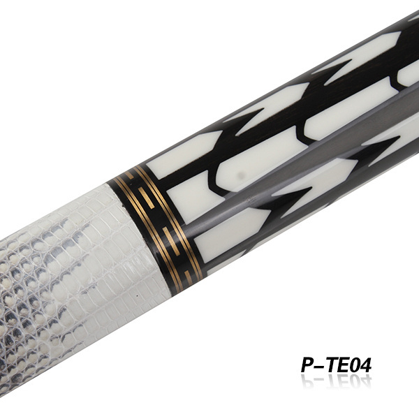 Ebony and hard maple Peri cue P-TE04 pool cue billiards stick inlay abalone shell