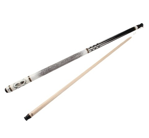 Ebony and hard maple Peri cue P-TE04 pool cue billiards stick inlay abalone shell