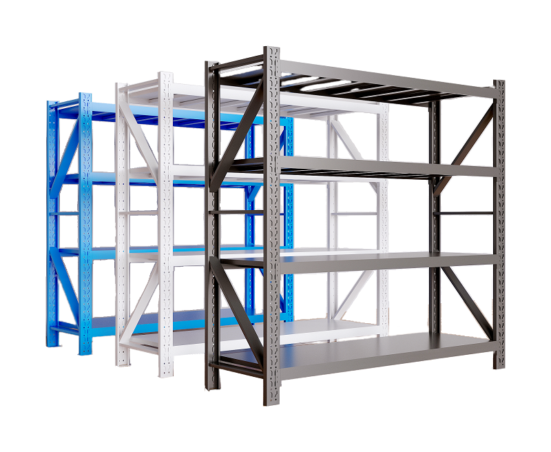 Stainless Steel Pallet Rack Garage Shelving Metal Shelving Warehouse Rack stacking shelvs white and blue