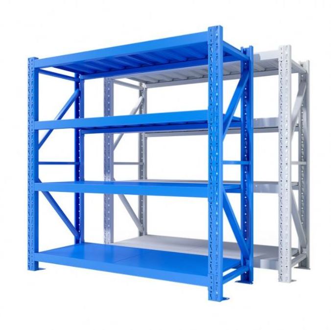 good quality adjustable boltless Heavy Duty 4 layer 100-500kg storage warehouse rack garage shelves