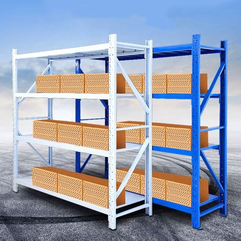 good quality adjustable boltless Heavy Duty 4 layer 100-500kg storage warehouse rack garage shelves