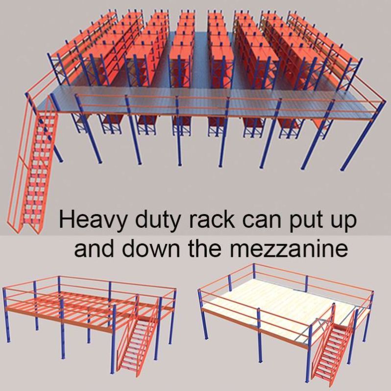 CE/ISO customizable industrial heavy duty shelving warehouse storage multi-layer combined mezzanine floor shelf