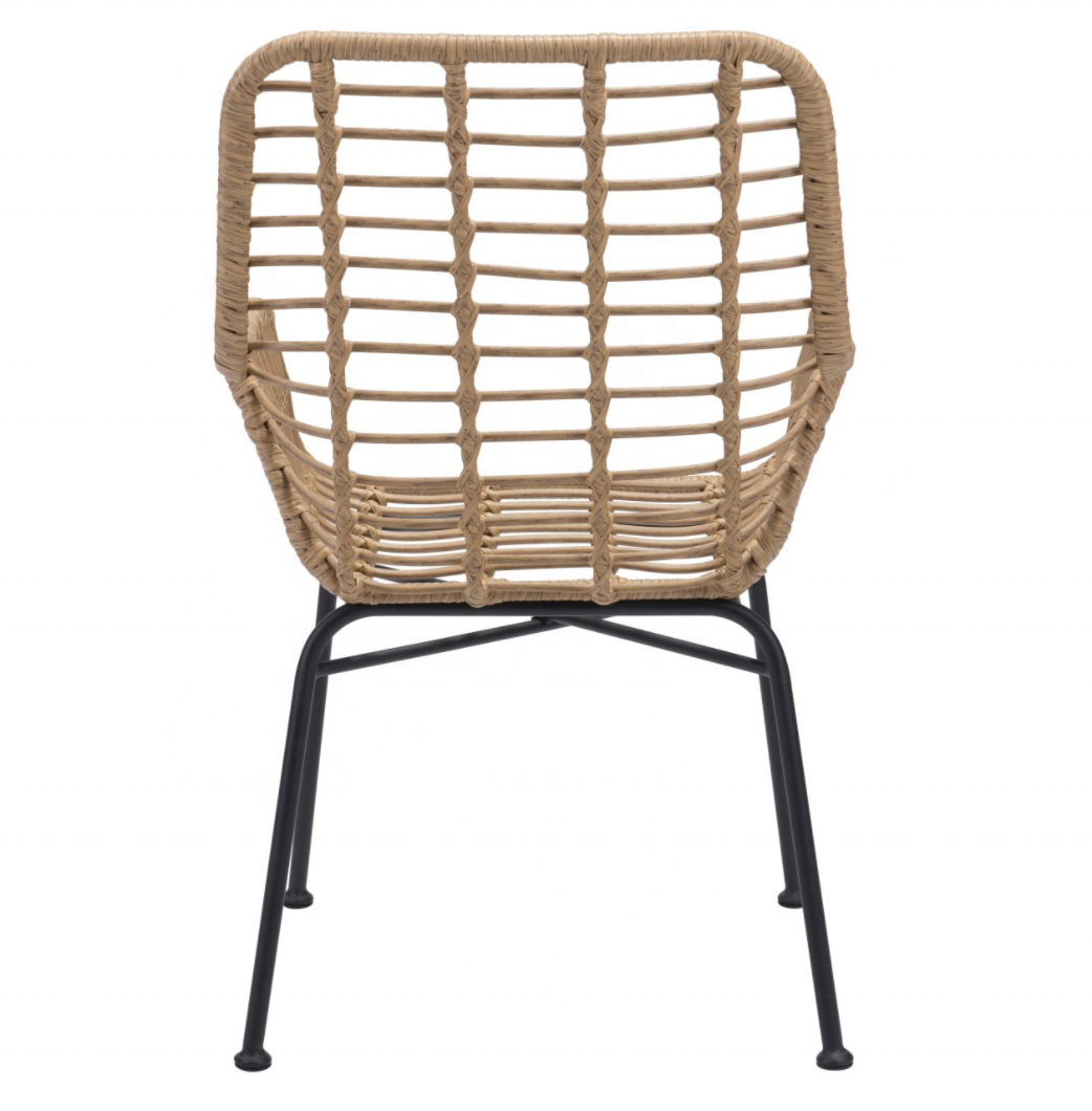 Hot sale lawn french bistro terrace swimming pool single balcony wicker garden lounge rattan chair for hotel club room