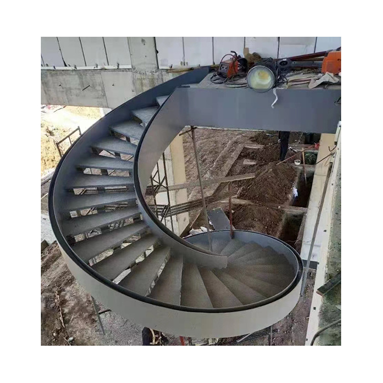 High Level Winding Welding Hotel Used Metal Large Spiral Staircase For Sale