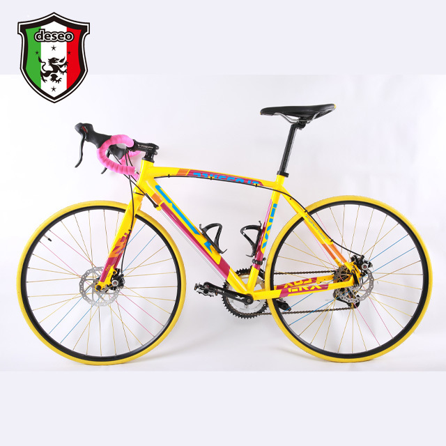 China Tianjin Road Bike Factory 700C Single Speed Road Bike Color Matching Adult Road Bike