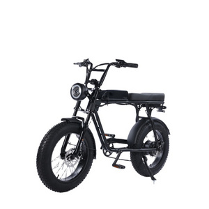 new retro vintage super Electric Hybrid Bike 73 fat tire 20 inch 1500W ebike 48V 13AH/26AH long range e bike