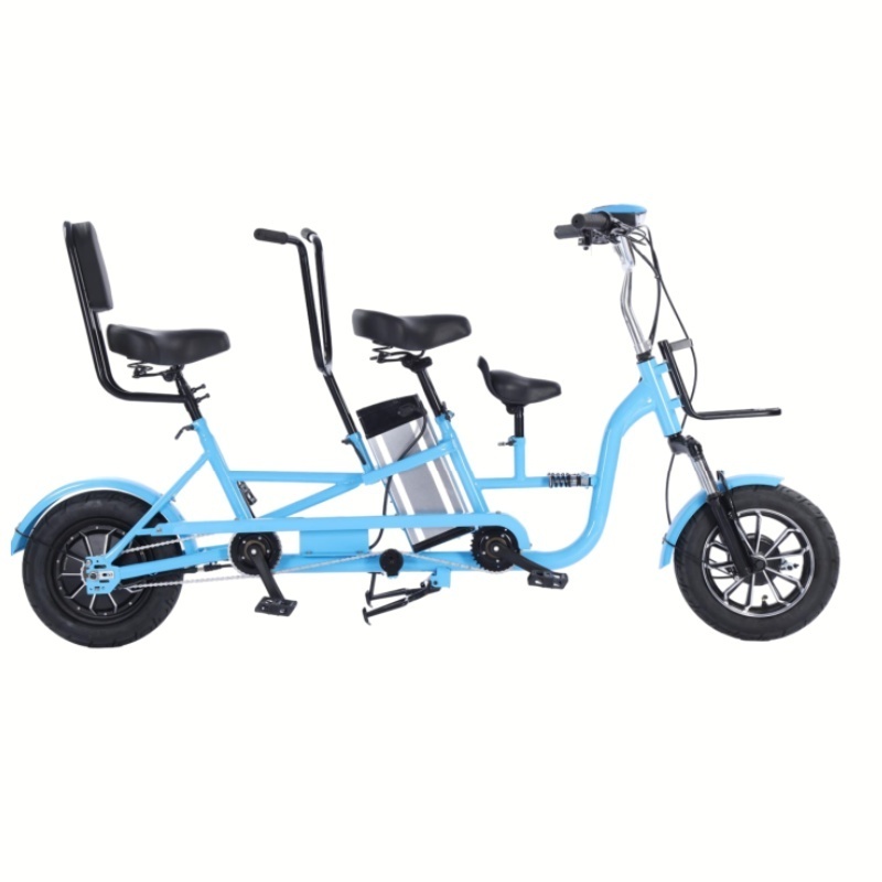 sightseeing three seater tandem Cycling for park Double two people electric bicycle