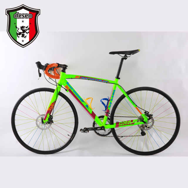 China Tianjin Road Bike Factory 700C Single Speed Road Bike Color Matching Adult Road Bike