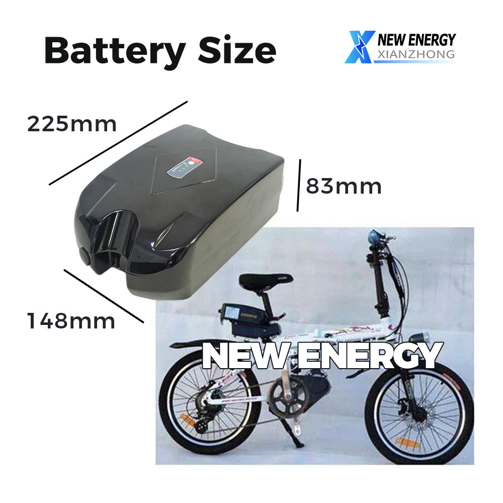 48v 36v 24v electric bike little frog box bicycle ebike style battery case packs 24v 10ah 48v 36v