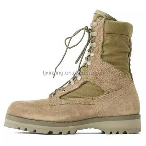 desert tan genuine cow leather tactical boots for men to sale