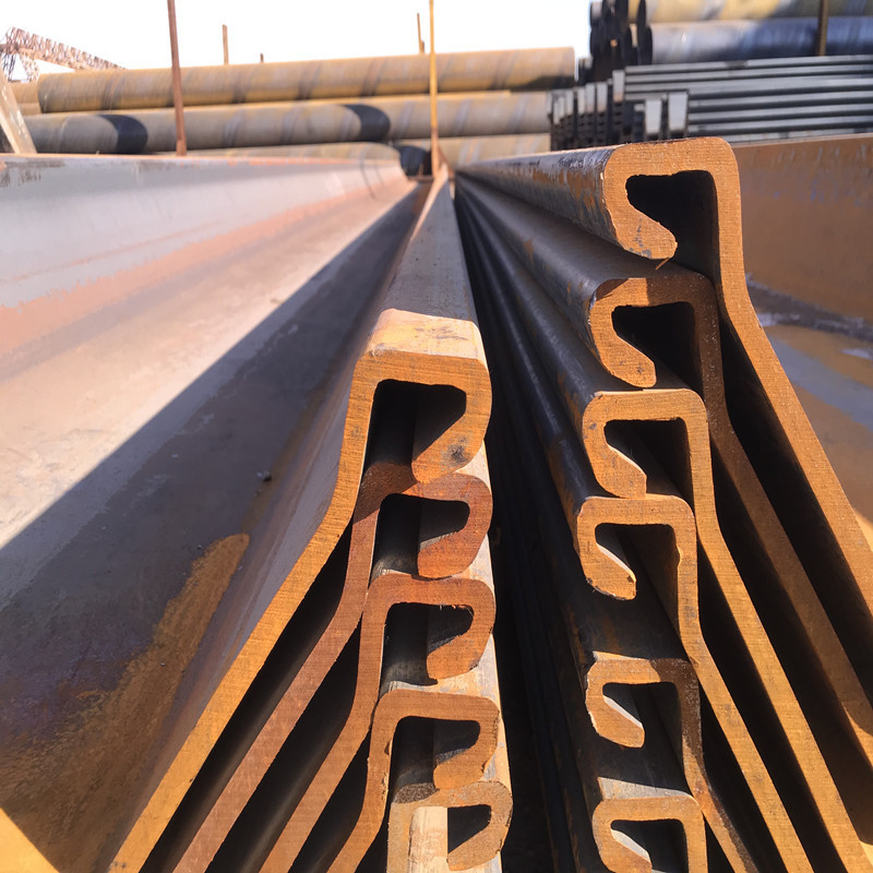 Sea Wall Panels Steel Piling Prices Vinyl Sheet Pile 400X100X10.5mm Type 2 Hot Rolled U Type Steel