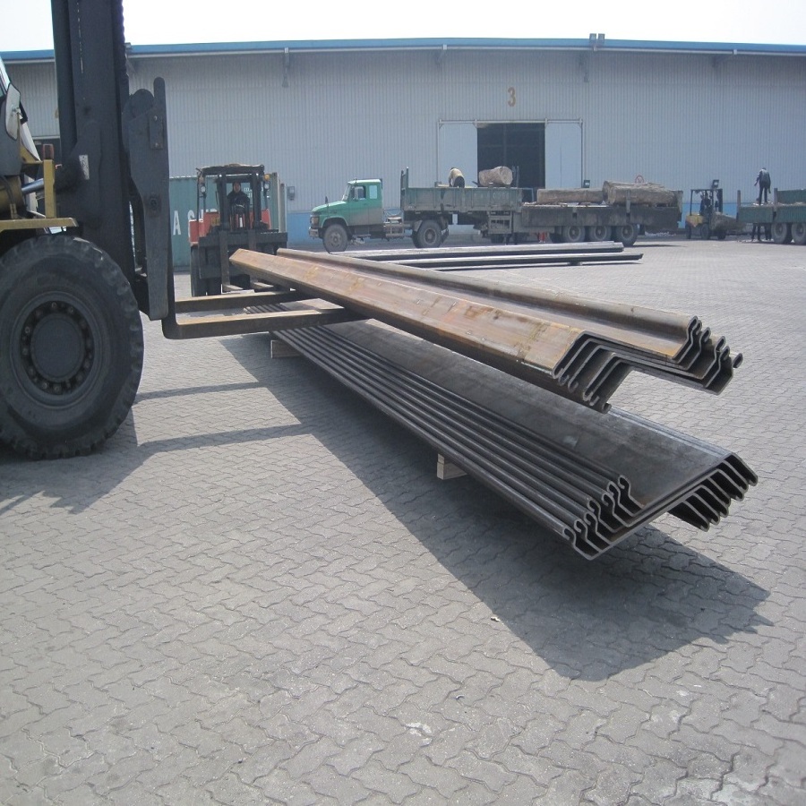 Sea Wall Panels Steel Piling Prices Vinyl Sheet Pile 400X100X10.5mm Type 2 Hot Rolled U Type Steel